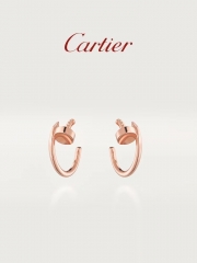 Cartier's official flagship store Clash series rose gold double ring rivet earrings