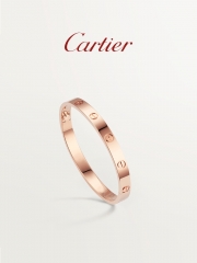 Cartier Official Flagship Store LOVE Series Rose Gold Platinum Classic Bracelet
