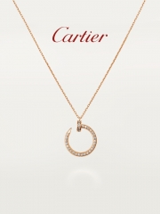 Cartier Official Flagship Store Juste un Clou Nail Rose Gold Platinum Necklace