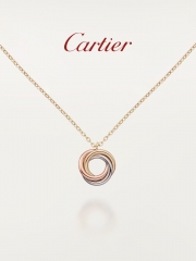 Cartier Cartier Trinity series rose gold gold white gold diamond necklace debuted in Chinese Mainland