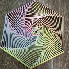 3d printed fractal hexagon decompression toy